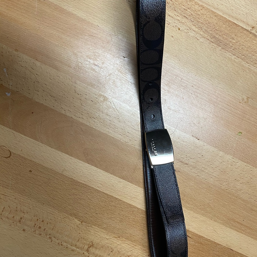 Brown reversible coach belt